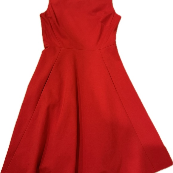 Women’s size 2 Kate Spade red fit and flare dress with cut out back bow - Picture 3 of 13